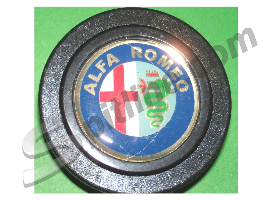 Pulsante clacson per volante Alfa Romeo (scritta dorata)