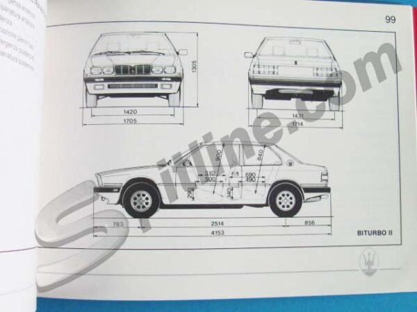 Libretto uso e manutenzione Maserati Biturbo 2^ serie (Edizione 07/'86)