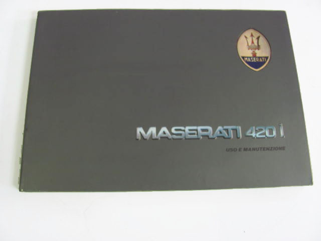 Libretto uso e manutenzione usato Maserati 420ì (Ediz.8/1986)