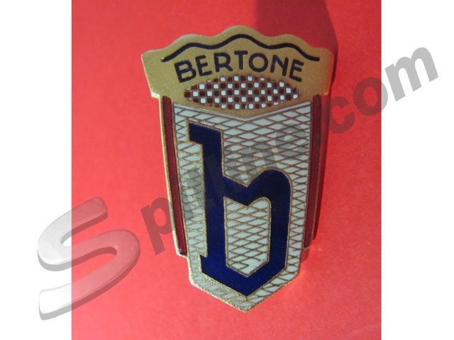 Stemma Bertone (1^ serie) mm 48x32 smaltato a fuoco - dorato
