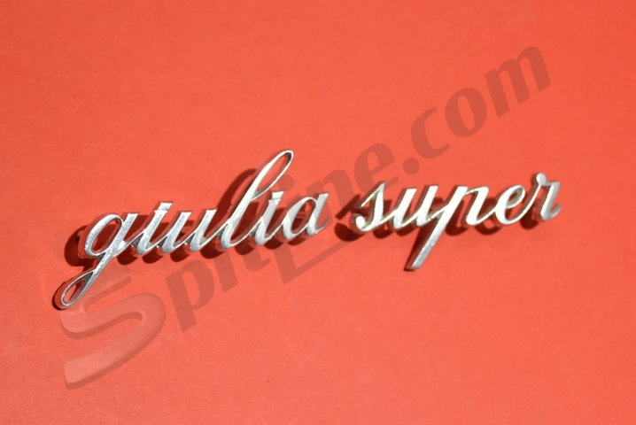 Scritta "giulia super" per cruscotto Alfa Romeo Giulia Super ('65-'68)