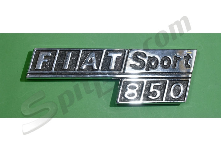 Scritta in metallo Fiat 850 Sport Coupé, Spider 2^ serie
