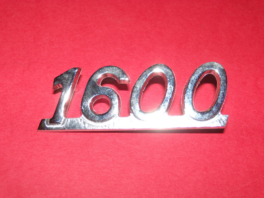 Scritta posteriore cromata 1600 Fiat 124 Coupé 2^, 3^ serie