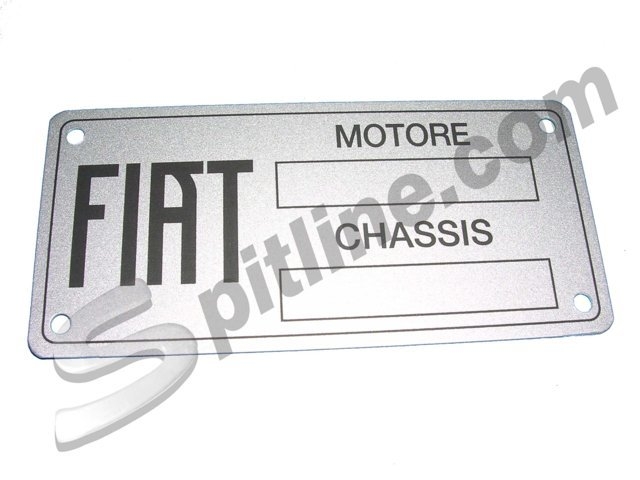 Targhetta identificativa dati Fiat vecchi modelli (Balilla - Topolino 500A etc,)